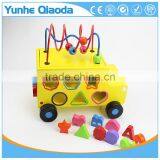 Shape Sorter and Bead Maze Truck - Pull Along Toy - Alphbet and Number Shape With Bead Maze on Top thumbnail-4