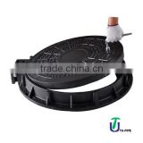 SMC Composite round manhole cover with Hinge and Lock D400 BS EN 124 (clear open 600 mm)