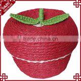 S.D Artisan 100% Woven Apple Shape Rattan Handmade Gift Basket thumbnail-3