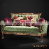 Elegant Emerald Green Living Room Sofa, Noble Solid Wood Carved 3+2+1 Sofa Set, British Royal Furniture thumbnail-3
