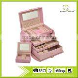 High Quality Fashion Case Gift Jewelry pu Leather Jewelry Case/ Custom Made Travel Jewelry Case thumbnail-1