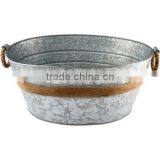 Large Party Round Metal Beverage Tub | Beer Ice Tub thumbnail-1