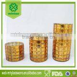 Christmas Decoration Gold Color Glass Hurricanes thumbnail-1