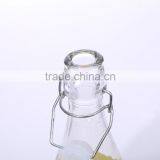 1000ml/500ml/250ml Clear Empty Glass Beverage Bottles With Plastic Clamp Lid Wholesale thumbnail-6