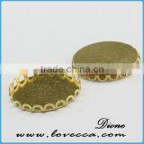 Gold Alloy Gemstone Pendant Setting,Wholesale Gold Metal Blank Pendants thumbnail-1