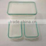 Set of 3 Rect Air-tight Container Plastic Food Storage Box thumbnail-2