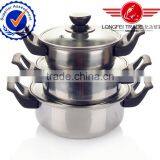 2014 Hot Selling New Design 3 Pcs Stainless Steel Indian Cooking Pot thumbnail-1