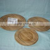 round wooden serving tray ,circular plate