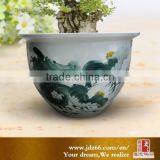 Nice Drafting Lotus Pattern Ceramic Flower Pots/garden Planters thumbnail-2