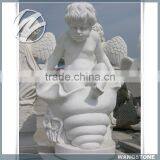 Hand Carved Modern White Marble Garden Male Sculpture thumbnail-4