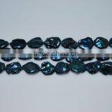 Wholesale 7-8mm Blue Baroque Freshwater Pearl Strand thumbnail-2