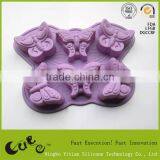 6 pcs butterfly Colorful silicone cake moulds ice tray( glacon)