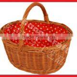 Willow Picnic Basket With Handle thumbnail-1