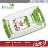 3 Piece Cutting Board Plastic Set or Slicing Fruits, thumbnail-1