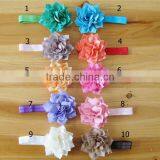 Korean Girl Flower Headbands With Satin Ribbons thumbnail-1