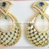 Stone Gold Tone Dangler EARRINGS thumbnail-1