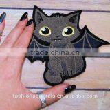 Custom High Quality Embroidered Black Cat Patch for Clothes Embroidery Patch Made in China Choose Size/color thumbnail-3