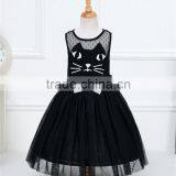MGOO Elegant Brand Design Black Cat Dress For Girl Party Infant Tutu Dress Princess Vestidos 0431 thumbnail-2