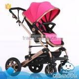 Most Popular Good Baby Child Products 2-in-1 Aluminum 5 Point Safety Buckle Fashion Stroller thumbnail-4