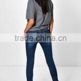 Ladies 2016 Fashion Skinny Jeans Fray Hem Denim Jeans Wholesale thumbnail-2