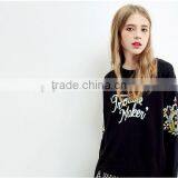 Female Black Round Collar Collar Fleece. thumbnail-3