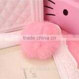 Accessories Fur Ball Hot Selling Genuine White Wholesale Rex Rabbit Fur Pom Poms thumbnail-2