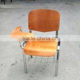 High Quality Commercial School Chair Chrome Tablet Chair Training Writting Plywood Chair thumbnail-2
