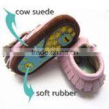 Sell Best Handmade 7 Colors Rubber Sole Baby Moccasins Made in China Baby Shoes thumbnail-4