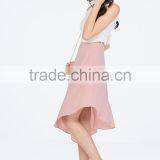 Www Six Photo Com Ladies Pink Chiffon Asymmetrical Skirt thumbnail-2