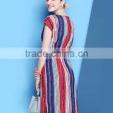 Womens Good Sale Low MOQ High Quality Sleeveless Elastic Band Waist Strip Long Dress thumbnail-3