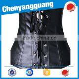 CYG Latest Women's Strapless Faux Leather Zipper Front Corset and Pant thumbnail-6