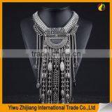 2016 Indian Handmade Tribal Tassel Necklace in Gold Sliver Color for Women thumbnail-1