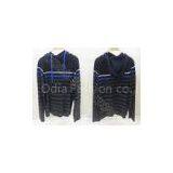 Mens Wool Sweaters With Hood Stripes Fine Knit Pullover Autumn thumbnail-1