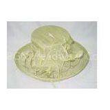 Funky Casual Party Sinamay Ladies Hats For Women , Wide Brim Beads On Organza Trimmed thumbnail-1