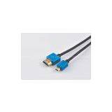 Blue colour Super fine Micro HDMI (Type D) to HDMI1.4V High Speed HDMI Cable