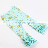 Wholesale Baby Girls Icing Legging Kids Ruffle Long Pant Triple Ruffle Pants Kids Girls Legging thumbnail-5