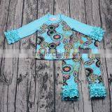 Promotion Cheap Wholesale Baby Clothing Set Organic Cotton Girls Boutique Outfits Long Sleeve Autumn Winter Ruffle Clothes Cute thumbnail-3