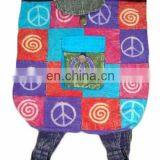Designer Bags Cotton Fabric Handmade Back Pack Tote Bag thumbnail-1