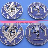 die cut freemasonry souvenir coin, custom masonic collectiable metal coin