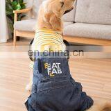 Striped Suspenders Big Dog Thick Large Dog Husky Samoyed Wear Denim Big Dog Clothes thumbnail-5