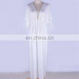 White Cotton Beach Dress 2019 Robe de Plage Lace Beach Wear Pareo Beach Bikini Cover up Sarong Kaftan Tunic Swim Covers thumbnail-5