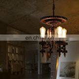 Retro Iron Industrial Chandelier Vintage Hanging Lamp thumbnail-5