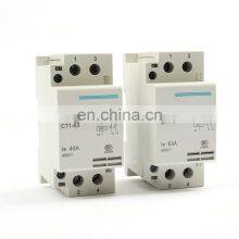 Din Rail Household AC Contactor Starter 32A 40A 63A CT1 CT1-63 63A 2P 220V 230V 50HZ/60HZ Household Contactor