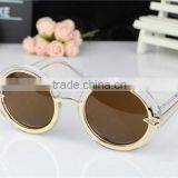 Hot Selling Fashion Small Round Transparent Crystal Full Frame Sunglasses With Custom Logo thumbnail-4