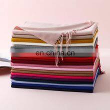 Autumn and Winter New Solid Color Cashmere Scarf Women Thickened Warm Bib Shawl Gift Scarf thumbnail-1
