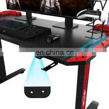 Best Selling Gaming Table With LED Lights PC Laptop Computer Elctronic Height Adjustable Gaming Desk thumbnail-5