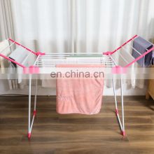 Adjustable Height Indoor Airer Laundry Stand Foldable Folding Standing  Metal Clothes Drying Rack