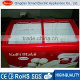 Commercial quick freezing glass top ice cream chest deep freezers