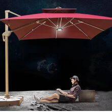 Outdoor Roman Umbrella, Courtyard Umbrella, 10*10 Square Umbrella Big Aluminum Frame thumbnail-5