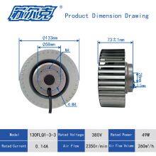 OEM 133mm 230V/400V Small Single Inlet Centrifugal Fan With Forward Curved Impeller thumbnail-4